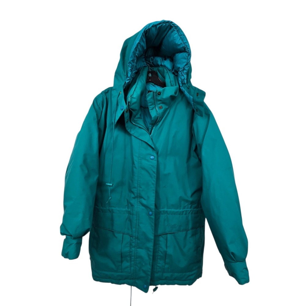 Vintage 90s Eddie Bauer Ridge Line Gore-Tex Down Parka Coat Jacket Women M Teal